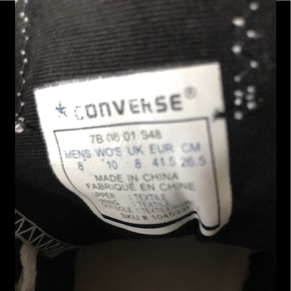 EUC Women’s Star Converse Sneakers, Size 10 - Picture 6 of 7